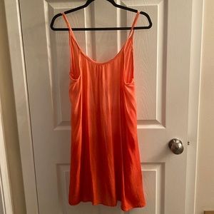 Salty Lemon Ombré Slip Dress Swim Cover Size Large Melon NWOT